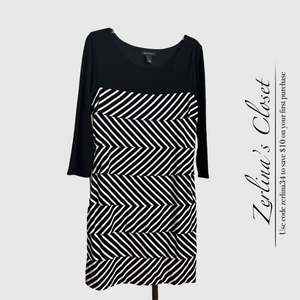 White House Black Market Tiered Sheath Dress L